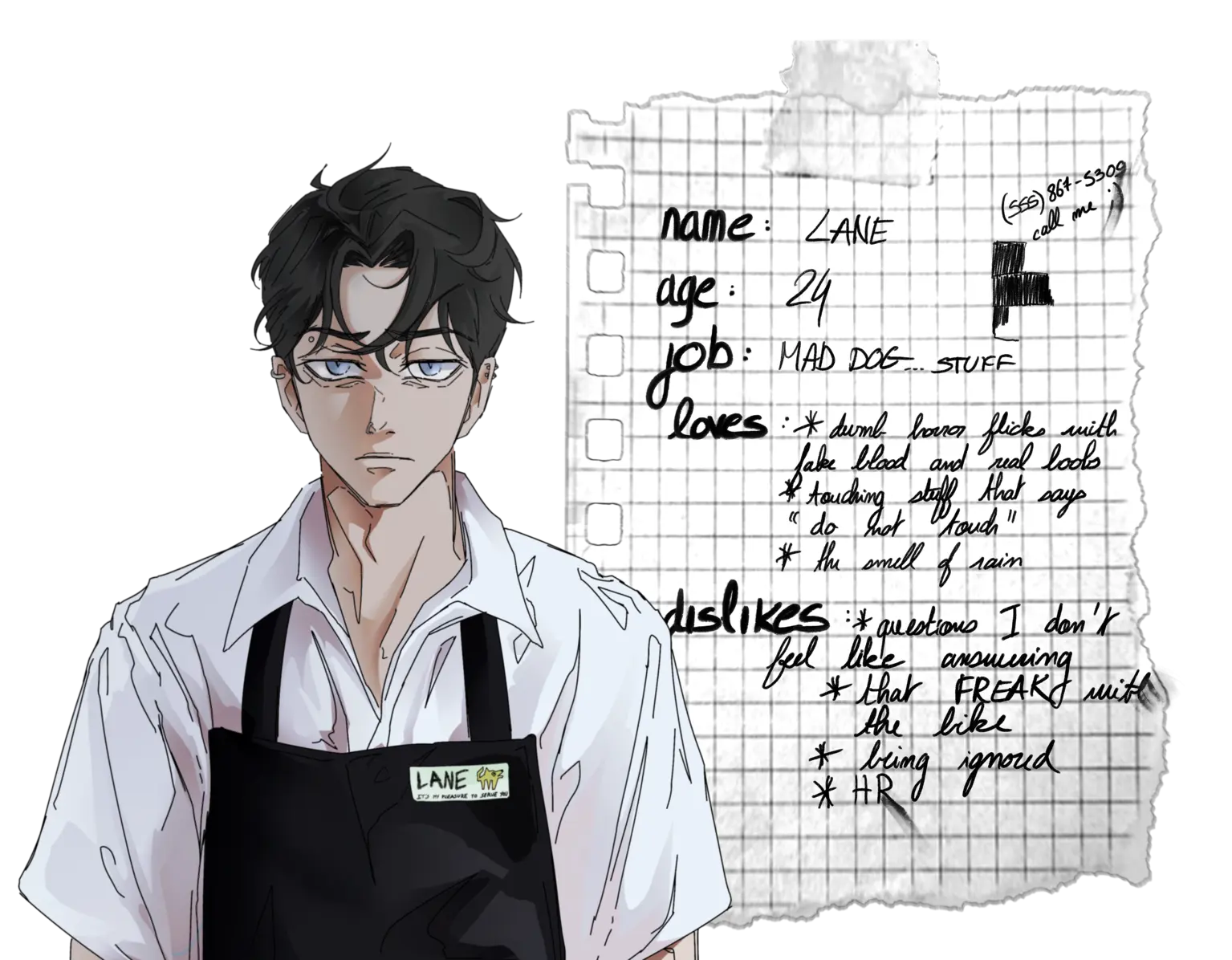 Big Bad Dogs blends character intimacy with darker visual novel tension - the ordinary store becomes a stage for the stranger.