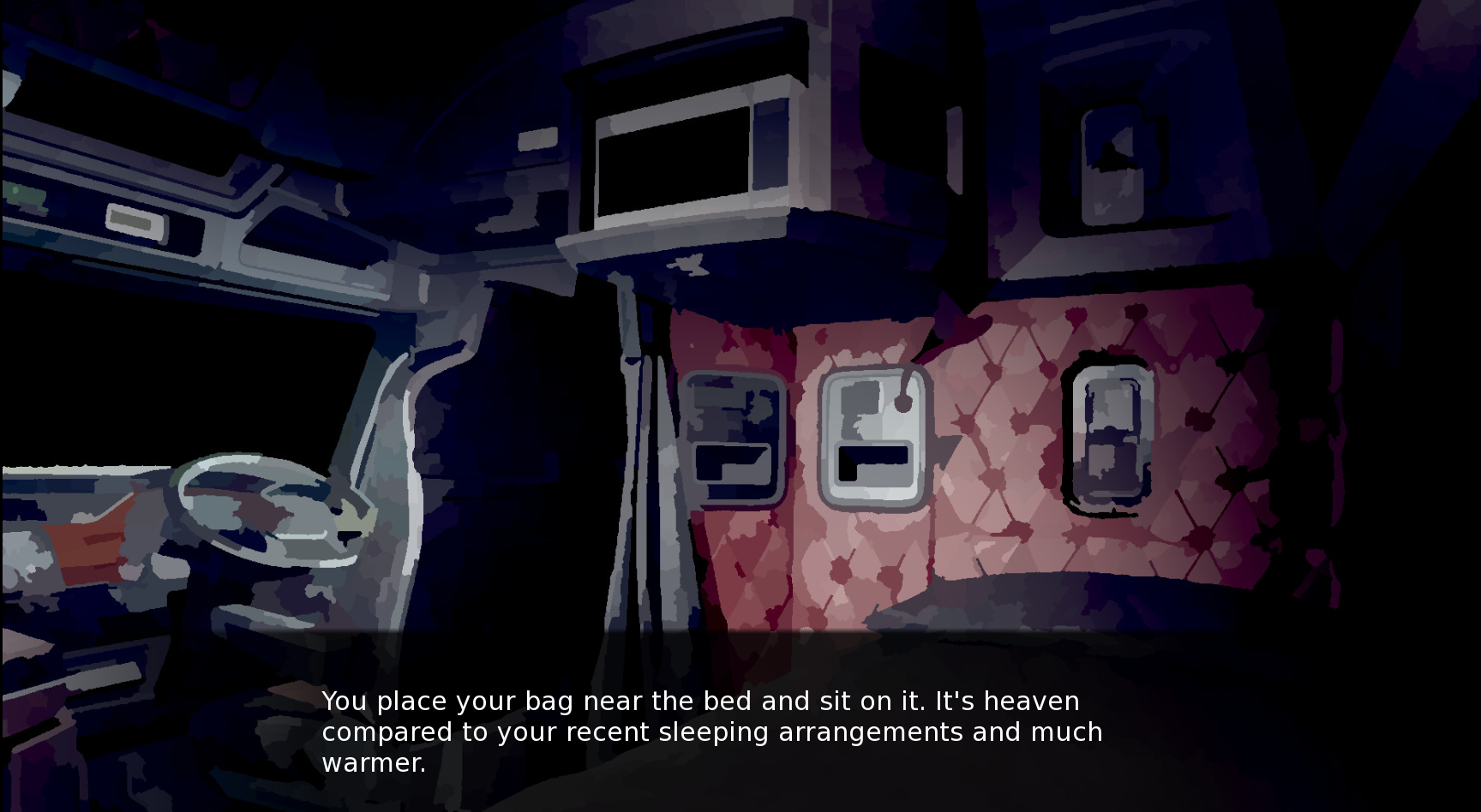 A Jackknife late-game route screenshot where the choice you make decides how the rest of the ride reads.