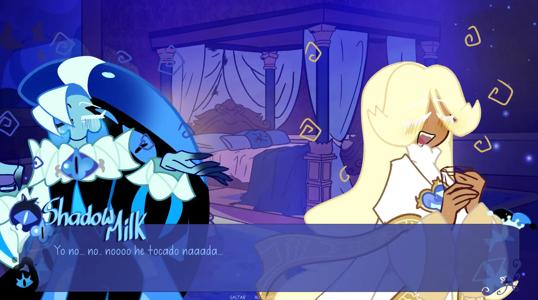 A character route screenshot showing the separate romance paths and the polyamorous route option.